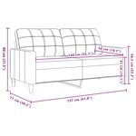 vidaXL Ensemble de canapés 3 Pièces avec repose-pied crème tissu