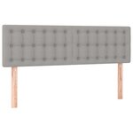 vidaXL Sommier à lattes de lit avec matelas Gris clair 140x190cm Tissu