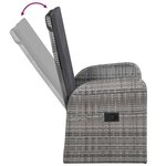 vidaXL Ensemble de salle à manger de jardin avec coussins 7 Pièces Gris