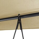 vidaXL Balancelle de jardin avec auvent sable acier