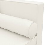 vidaXL Chaise longue avec coussins et traversin crème similicuir