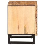 vidaXL Tables de chevet 2 Pièces 40x34x46 cm bois massif de manguier brut