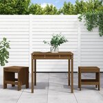 vidaXL Ensemble de bistrot de jardin 3 Pièces marron miel bois pin massif