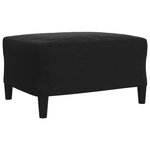 vidaXL Ensemble de canapés 3 Pièces avec coussins Noir Velours