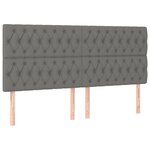 vidaXL Sommier à lattes de lit avec matelas Gris foncé 180x200cm Tissu
