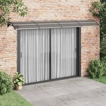vidaXL Auvent de porte Noir 400x100 cm Polycarbonate