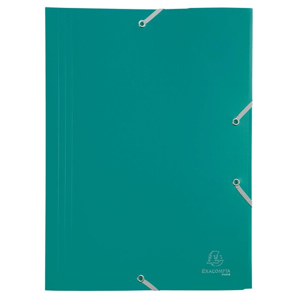 Chemise À Élastique 3 Rabats Polypropylène 4/10e Opaque Eco - A4 - Vert - X 30 - Exacompta