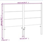 vidaXL Tête de lit cire marron 150 cm bois massif de pin