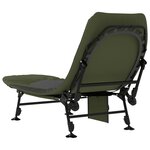 vidaXL Lit de pêche avec pieds à boue réglables pliable vert