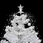 vidaXL Arbre de Noël neigeux avec base de parapluie Blanc 75 cm