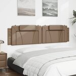 vidaXL Coussin de tête de lit cappuccino 200 cm similicuir