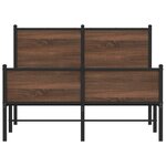 vidaXL Cadre de lit métal avec tête de lit et pied de lit 120x190 cm