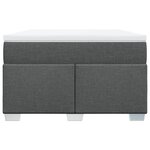 vidaXL Sommier à lattes de lit avec matelas Gris foncé 120x200cm Tissu