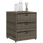 vidaXL Armoire de rangement de jardin gris 55x59x69 cm résine tressée