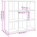 vidaXL Armoire à livres chêne fumé 98x29x97 5 cm