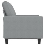 vidaXL Canapé à 2 places Gris clair 120 cm Tissu