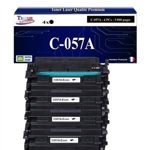 T3AZUR -4x Toners compatibles avec Canon 057 (3009C002) pour Canon MF443dw MF445dw MF446x MF449x MF453dw MF455dw