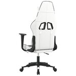 vidaXL Chaise de jeu de massage Blanc et noir Similicuir