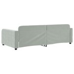vidaXL Lit de repos gris clair 100x200 cm velours