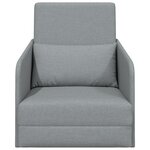 vidaXL Canapé-lit 2-en-1 Gris clair 65x80x83 cm Tissu
