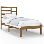 vidaXL Cadre de lit Marron miel Bois massif 100x200 cm