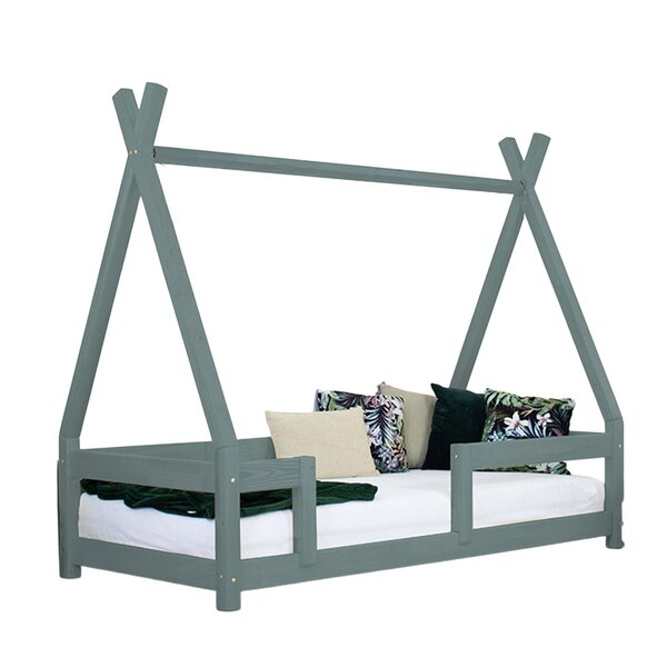 Lit cabane enfant NAKANA 80 x 160 vert sauge