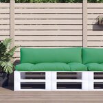 vidaXL Coussins de palette lot de 2 vert tissu