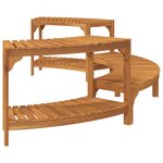 vidaXL Enceinte pour bain à remous semi-ronde 252x112x55 5 cm en bois massif d'acacia