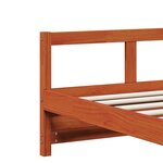 vidaXL Lit de jour sans matelas cire marron 90x190 cm bois pin massif