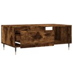 vidaXL Table basse Chêne fumé 90x50x36 5 cm Bois d'ingénierie