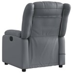 vidaXL Fauteuil de massage inclinable électrique gris similicuir