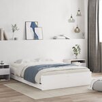 vidaXL Cadre de lit avec tiroirs blanc 120x200 cm bois d'ingénierie