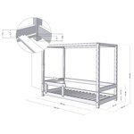 Lit cabane enfant BUNKY 90 x 180 vert sauge