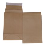 Lot de 50 enveloppes pochettes kraft armé à soufflet marron 229 x 324 + 70 mm