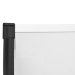 vidaXL Auvent de porte Noir et transparent 122x90 cm Polycarbonate