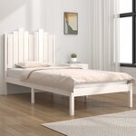 vidaXL Cadre de lit Blanc Bois de pin massif 100x200 cm