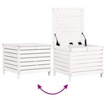 vidaXL Salon de jardin 5 Pièces blanc bois massif de pin
