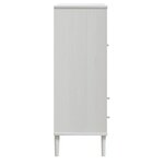 vidaXL Buffet SENJA aspect rotin blanc 90x40x112cm bois massif de pin
