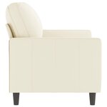 vidaXL Canapé à 2 places Crème 120 cm Velours