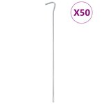 vidaXL Piquets de tente 50 Pièces 30 cm Ø5 mm acier galvanisé