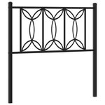 vidaXL Tête de lit métal noir 80 cm