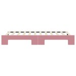 vidaXL Lit de jour avec lit gigogne rose 80x200 cm velours
