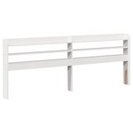 vidaXL Cadre de lit et tête de lit blanc 180x200 cm bois de pin massif