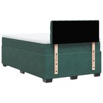 vidaXL Sommier à lattes de lit et matelas Vert foncé 120x200cm Velours