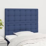 vidaXL Têtes de lit 2 Pièces Bleu 90x5x78/88 cm Tissu