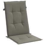 vidaXL Coussins de chaise à dossier haut lot de 4 gris foncé mélangé
