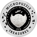 Pièce de monnaie en Argent 20 Dollars g 93.3 (3 oz) Millésime 2019 Micropuzzle Treasures STARRY NIGHT