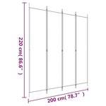 vidaXL Cloison de séparation 4 panneaux Anthracite 200x220 cm Tissu