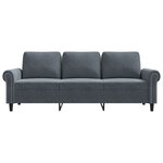 vidaXL Canapé à 3 places Gris foncé 180 cm Velours