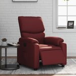 vidaXL Fauteuil inclinable électrique Rouge bordeaux Similicuir